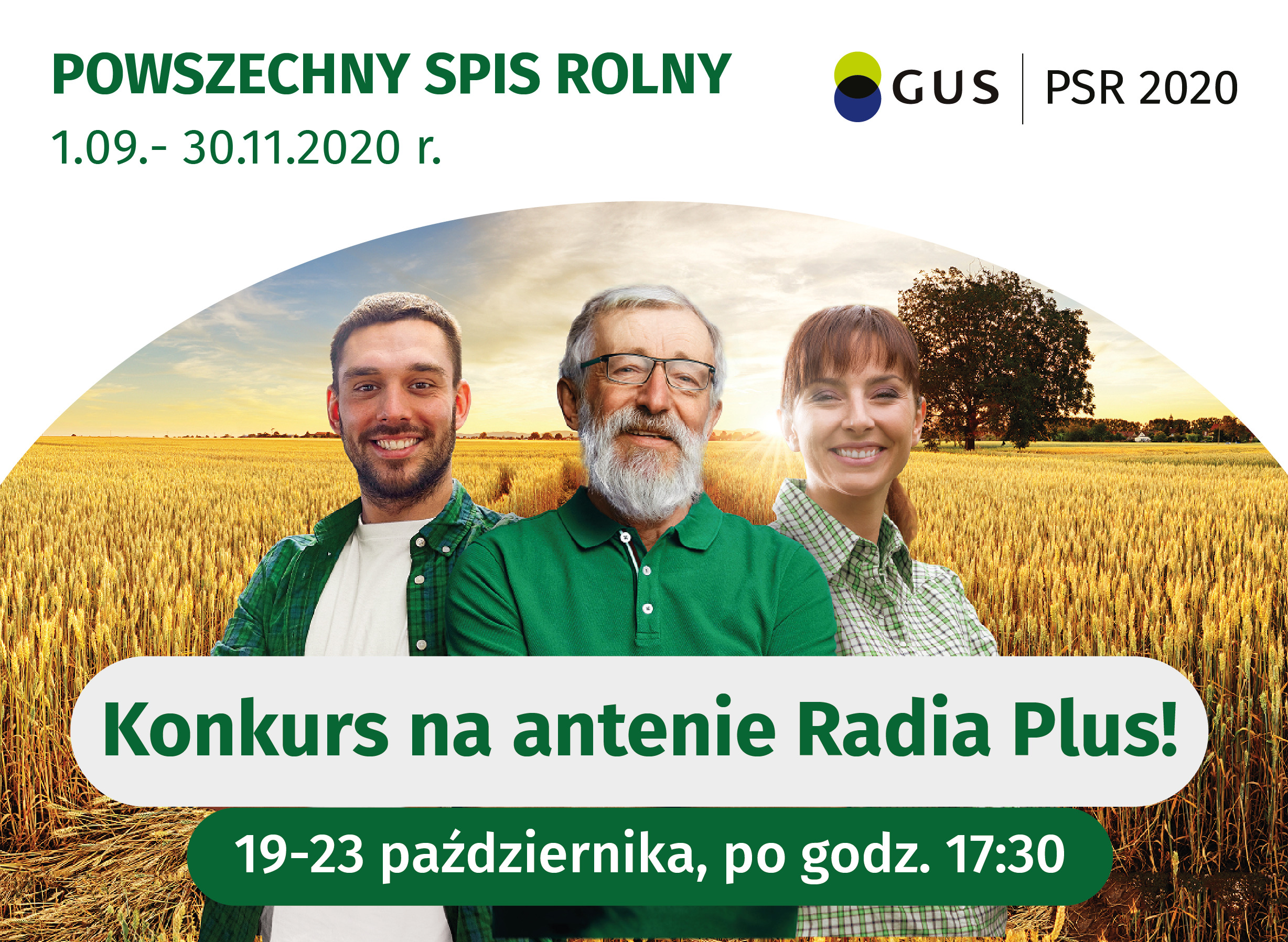 Konkurs dotyczący spisu rolnego, na antenie Radia Plus.