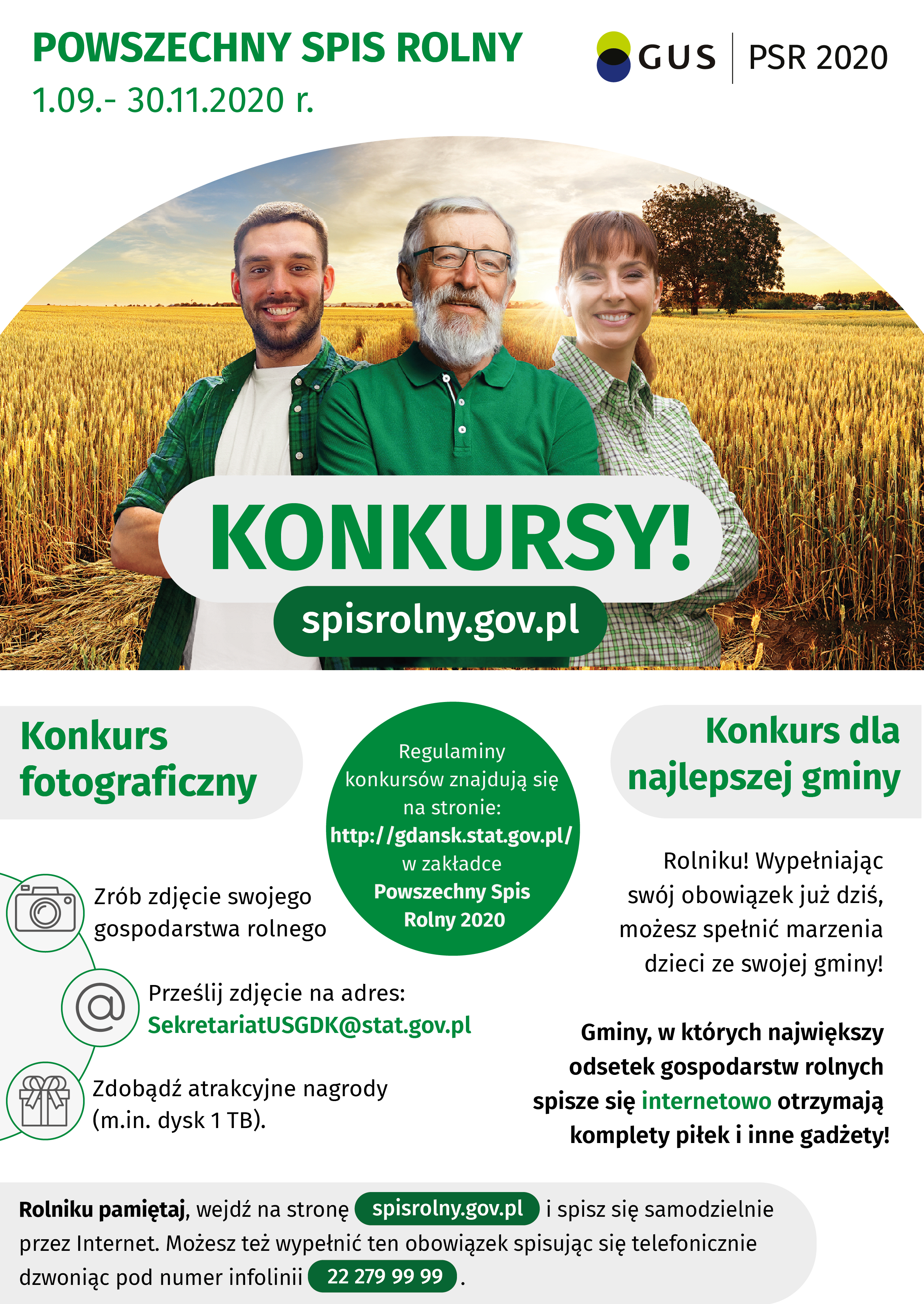 Spis Rolny 2020 - konkurs dla najlepszej gminy.